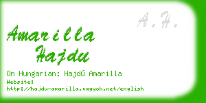 amarilla hajdu business card