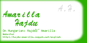 amarilla hajdu business card